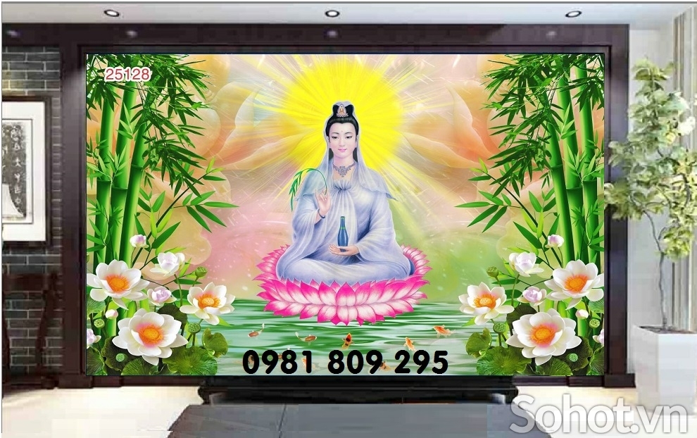 Tranh gạch  3d Đức Phật , tranh tôn giáo- MỌ34