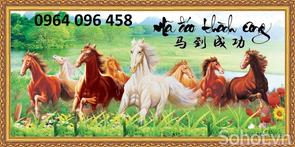 Tranh gạch 3d mã đáo thành công - MNN86