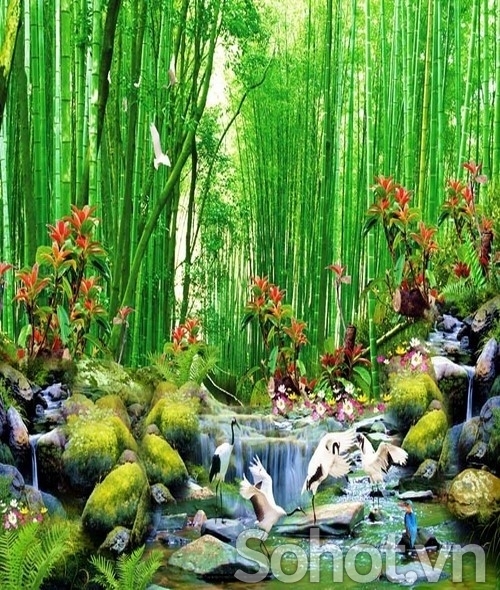 Tranh gạch 3d phong cảnh tre trúc - VCG32