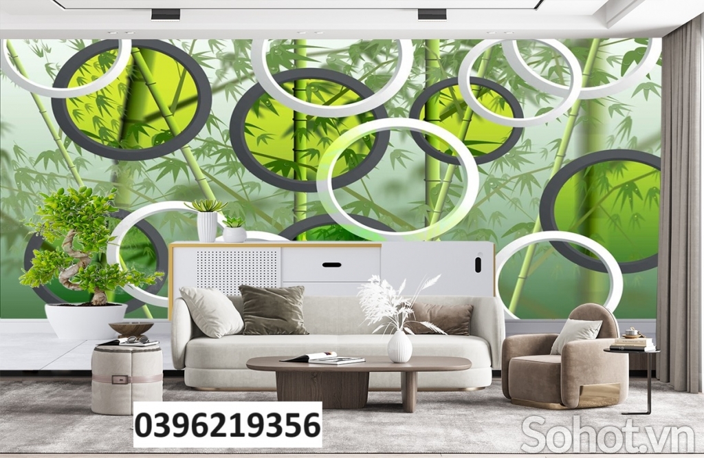 Tranh gạch tre trúc đẹp treo tường