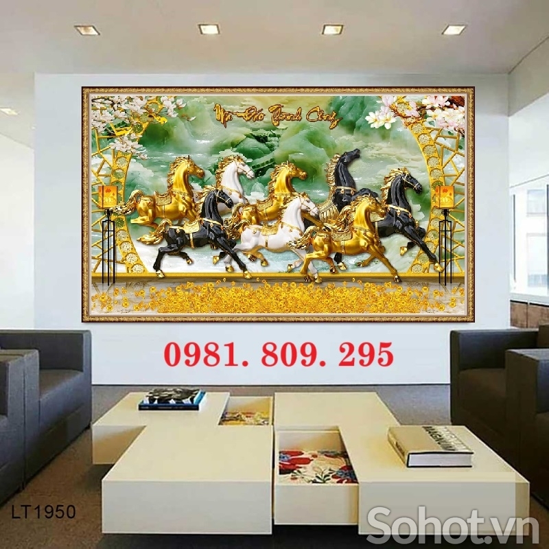Tranh gạch ngựa ,  gạch 3d ốp tường mã đáo mới HN9911