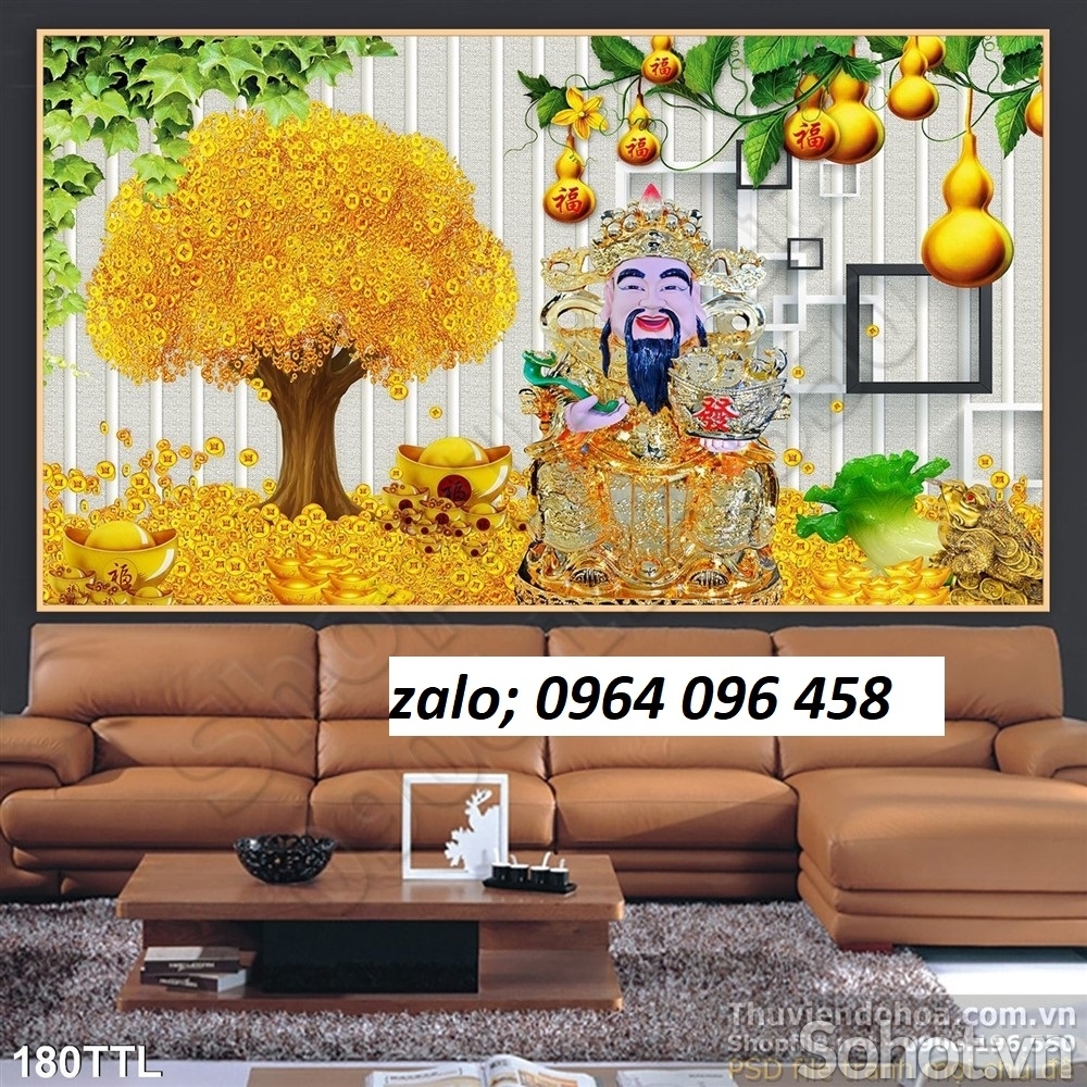 Tranh gạch 3d ốp tường phong thủy - 7NNCB