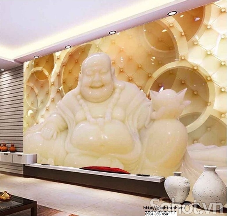 Tranh gạch 3d phật di lặc - MBV43
