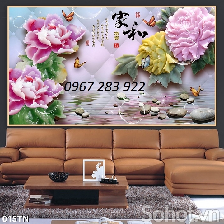 Tranh phòng khách họa tiết 3d đẹp