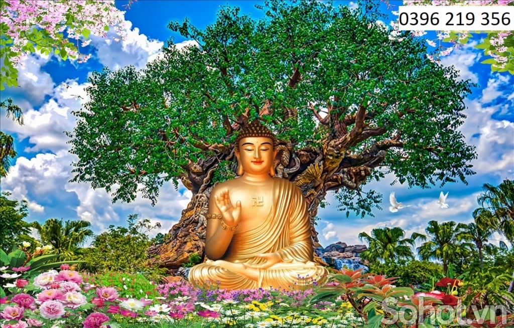 Tranh gạch men 3D Bồ Đề phong thủy