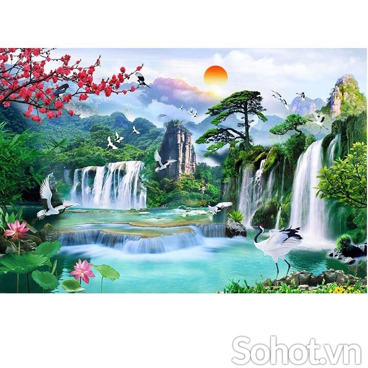 Gạch men họa tiết ốp tường phòng khách