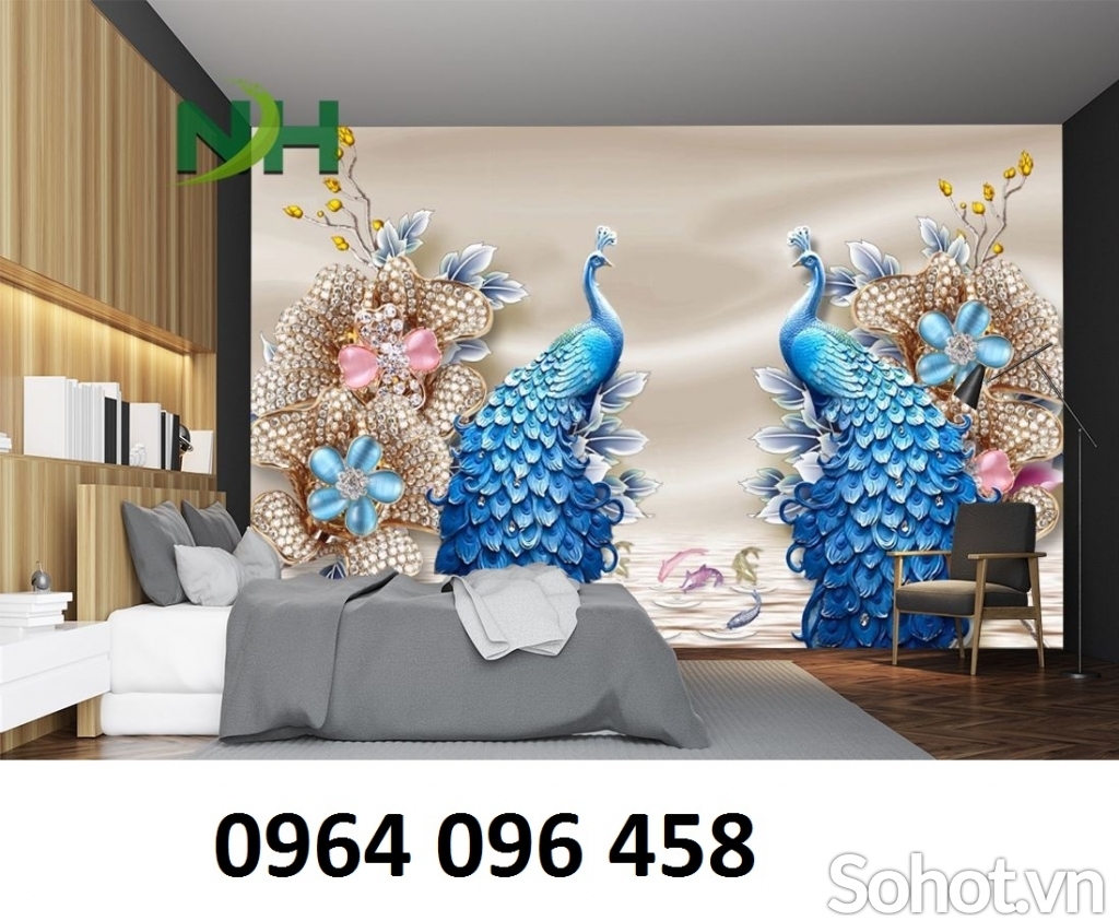 mẫu tranh gạch dán tường phòng ngủ - FK99