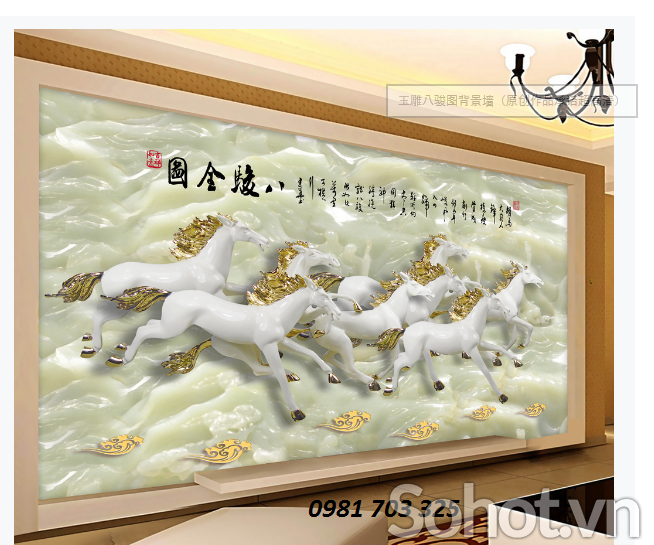 Tranh gạch men- tranh mã đáo thành công