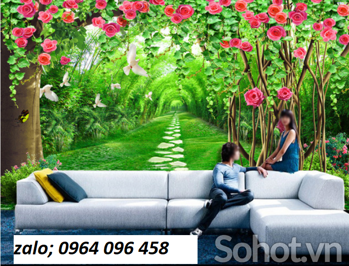 Gạch tranh 3d vườn tre - GFD44