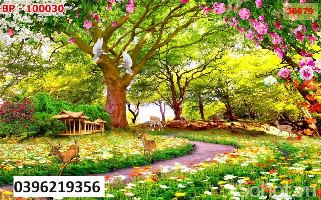 Tranh gạch sơn thủy treo tường