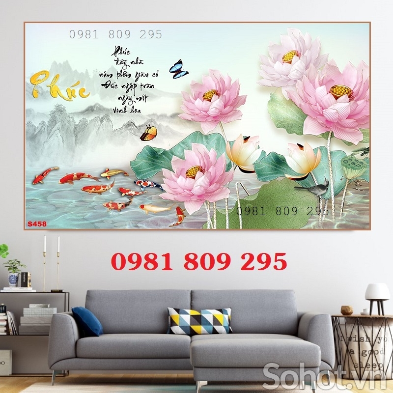 Tranh gạch men cá chép HP7761