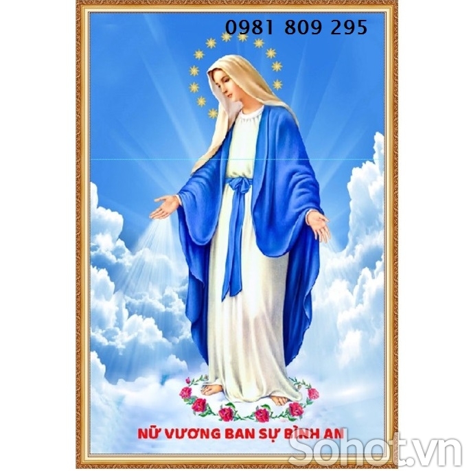 Gạch công giáo , tranh gạch men 3d đức mẹ maria NH9922
