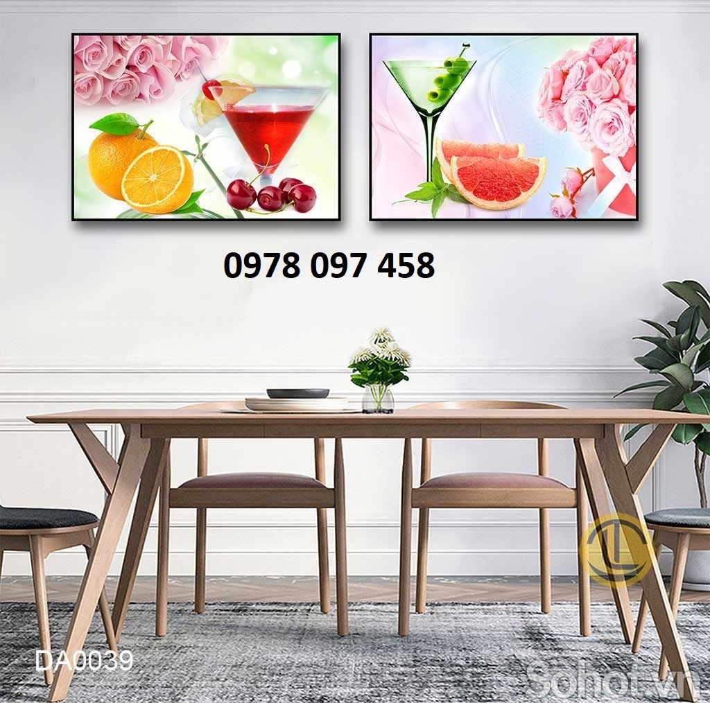 Gạch tranh 3D ốp phòng ăn