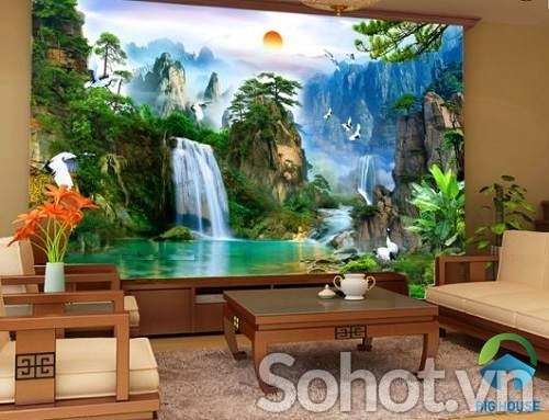 Tranh gạch 3d ốp tường ngoài trời - 55XM