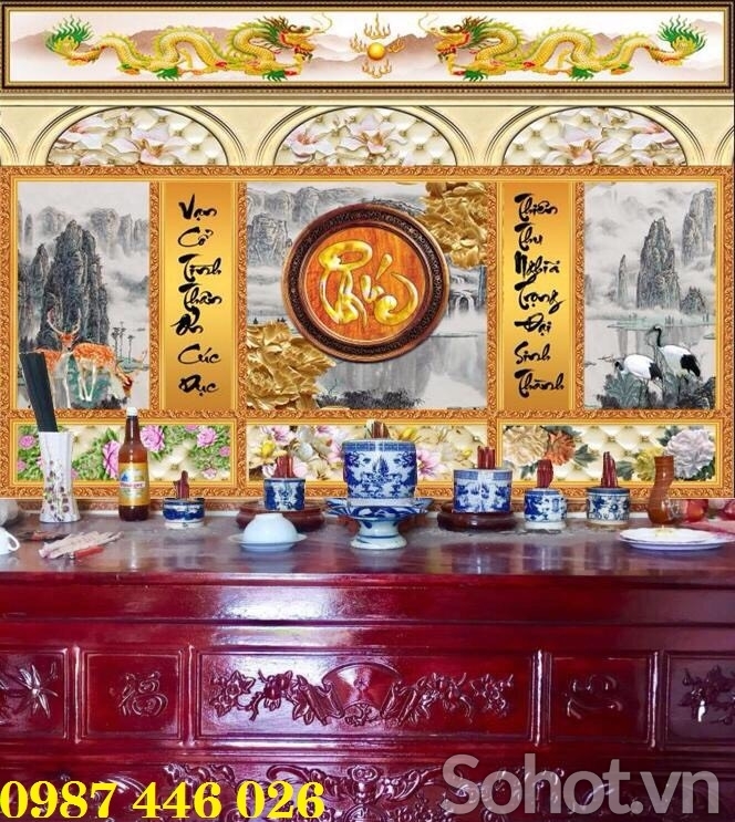 Gạch tranh phòng thờ HP7272
