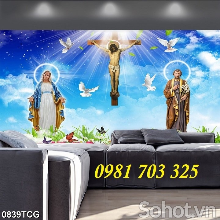 Tranh gạch men, tranh công giáo 3D trang trí tường