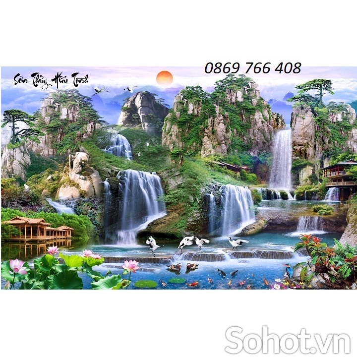 Tranh 3d phong cảnh sơn thủy