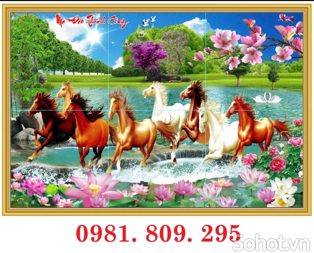 Giá gạch tranh 3D trang trí mã đấo thành công