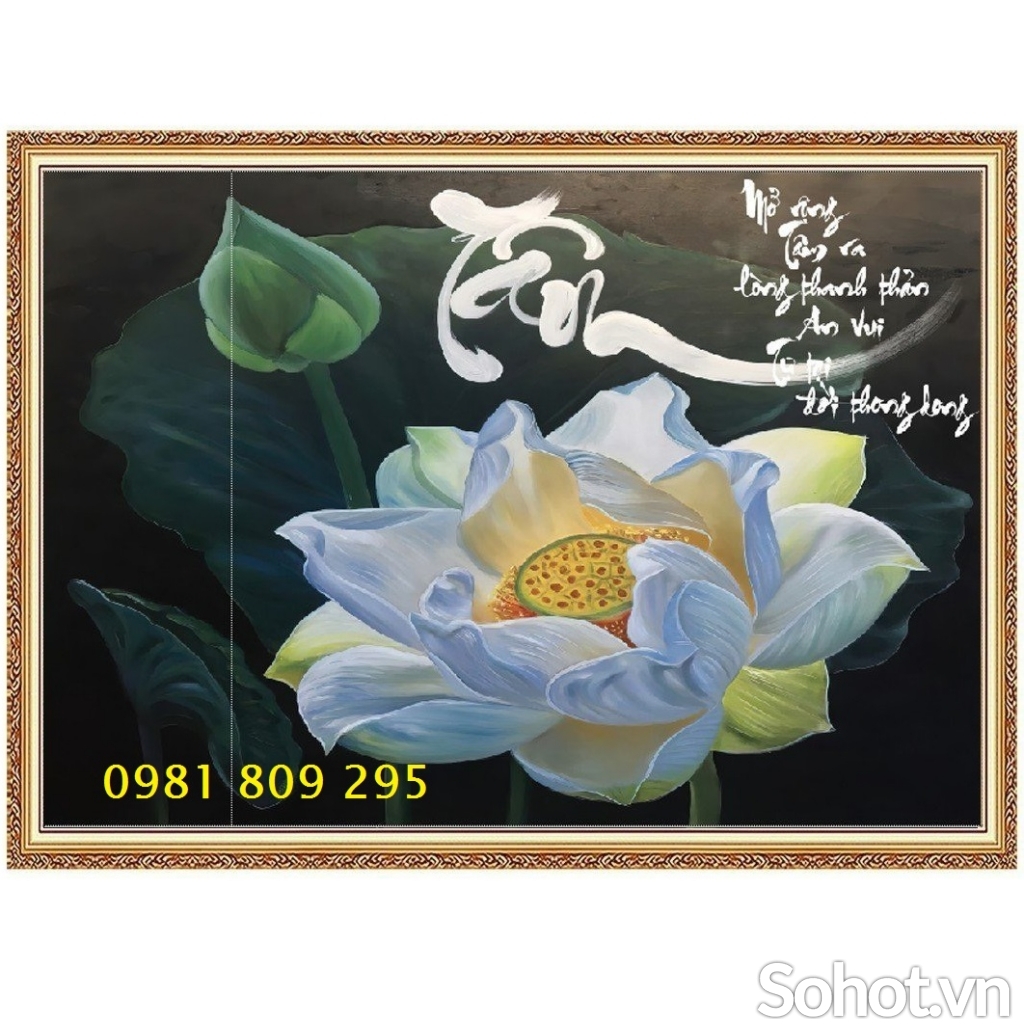 Tranh hoa sen , gạch tranh , tranh gạch 3d JSG899