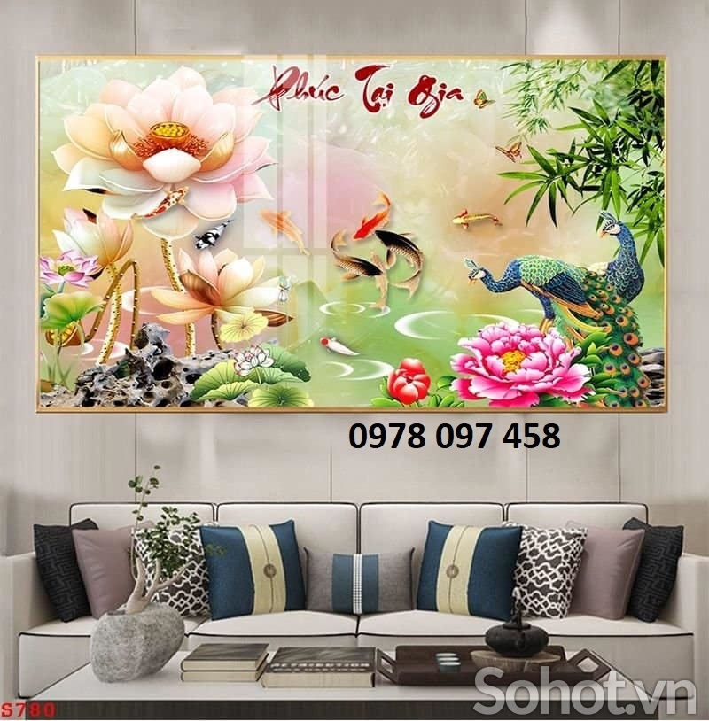 Gạch tranh dán tường phòng ăn
