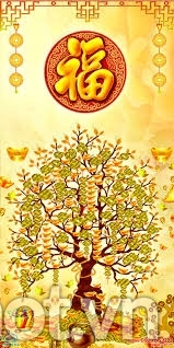 gạch tranh 3D cây kim tiền khổ đứng