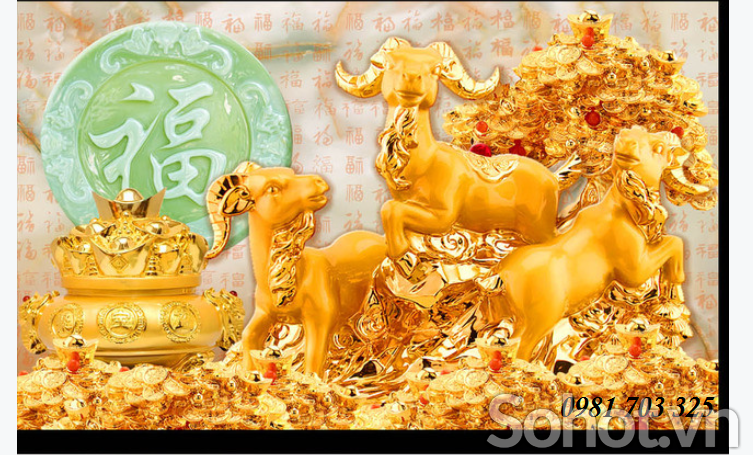Tranh gạch 3D phong thủy