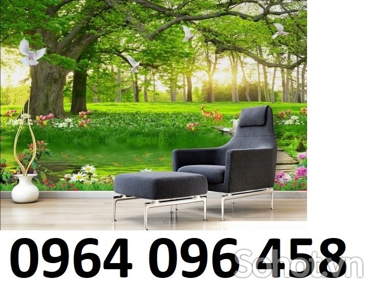 Mẫu tranh gạch 3d ốp tường phòng khách - phòng bếp - 345KN