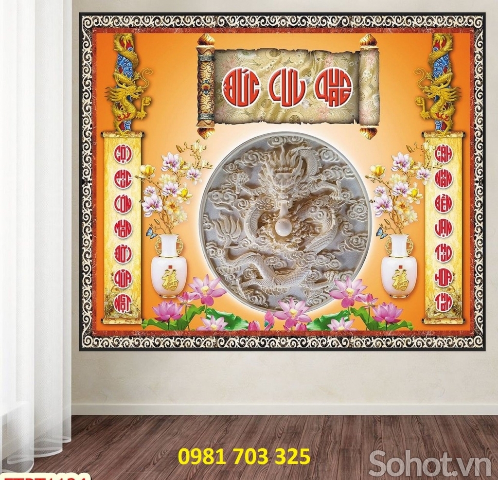 Tranh gạch men 3D, gạch tranh 3D phòng thờ