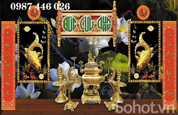 Tranh gạch phòng thờ gạch trang trí 3d HP6913