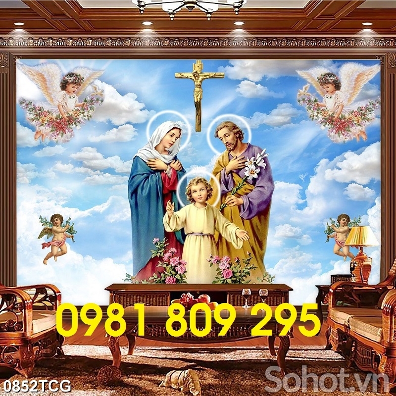 tranh 3d công giáo ốp tường