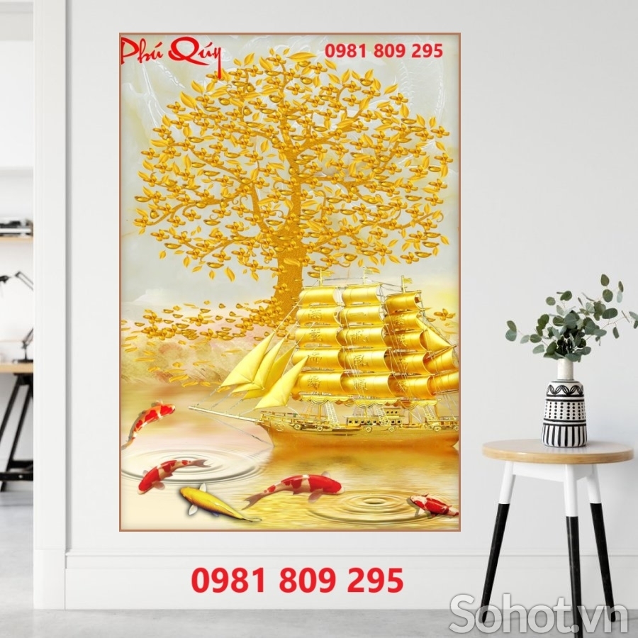 Gạch trang trí 3d kim tiền Hn939