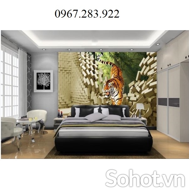 Gạch tranh- Tranh phong thuỷ Hổ