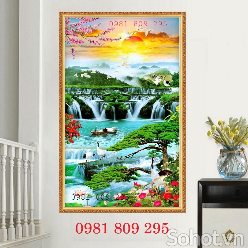 Gạch 3d thiên nhiên khổ đứng