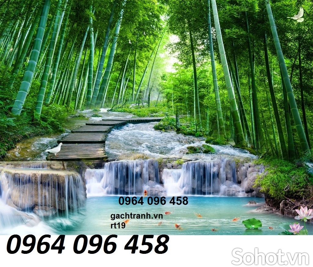 Tranh tre trúc 3d - tranh gạch 3d tre trúc - FCX21