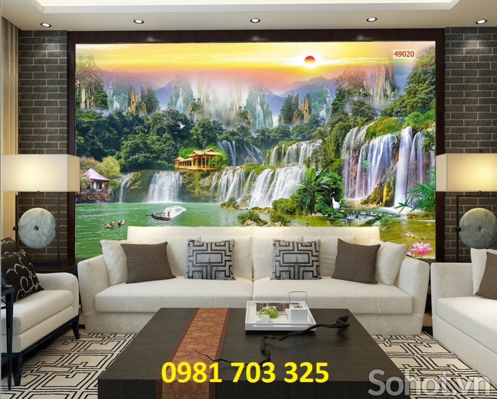 tranh gạch, gạch tranh 3D phong cảnh