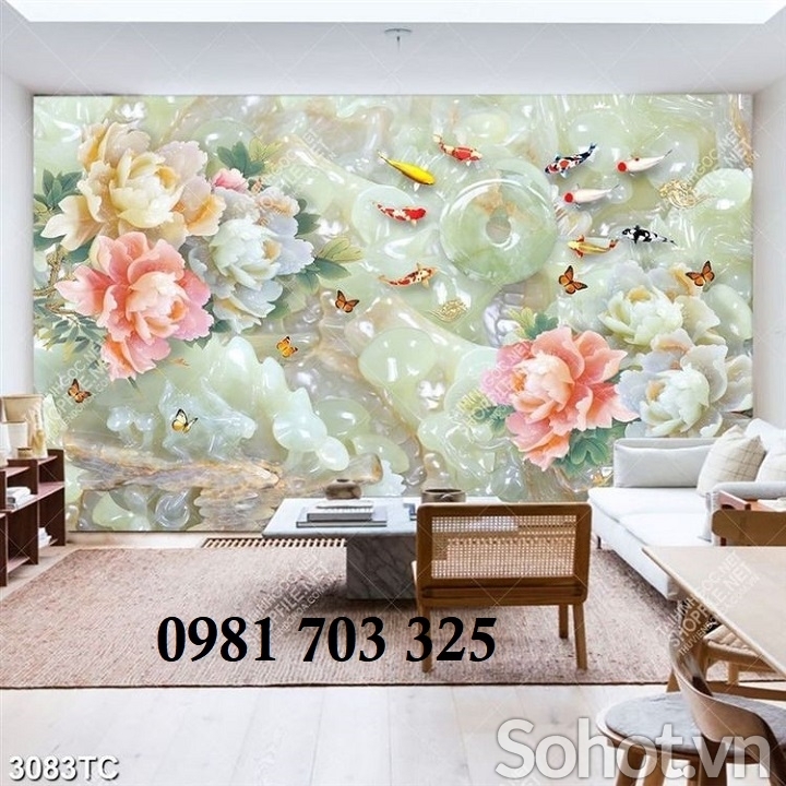 Gạch tranh 3D sứ ngọc đẹp