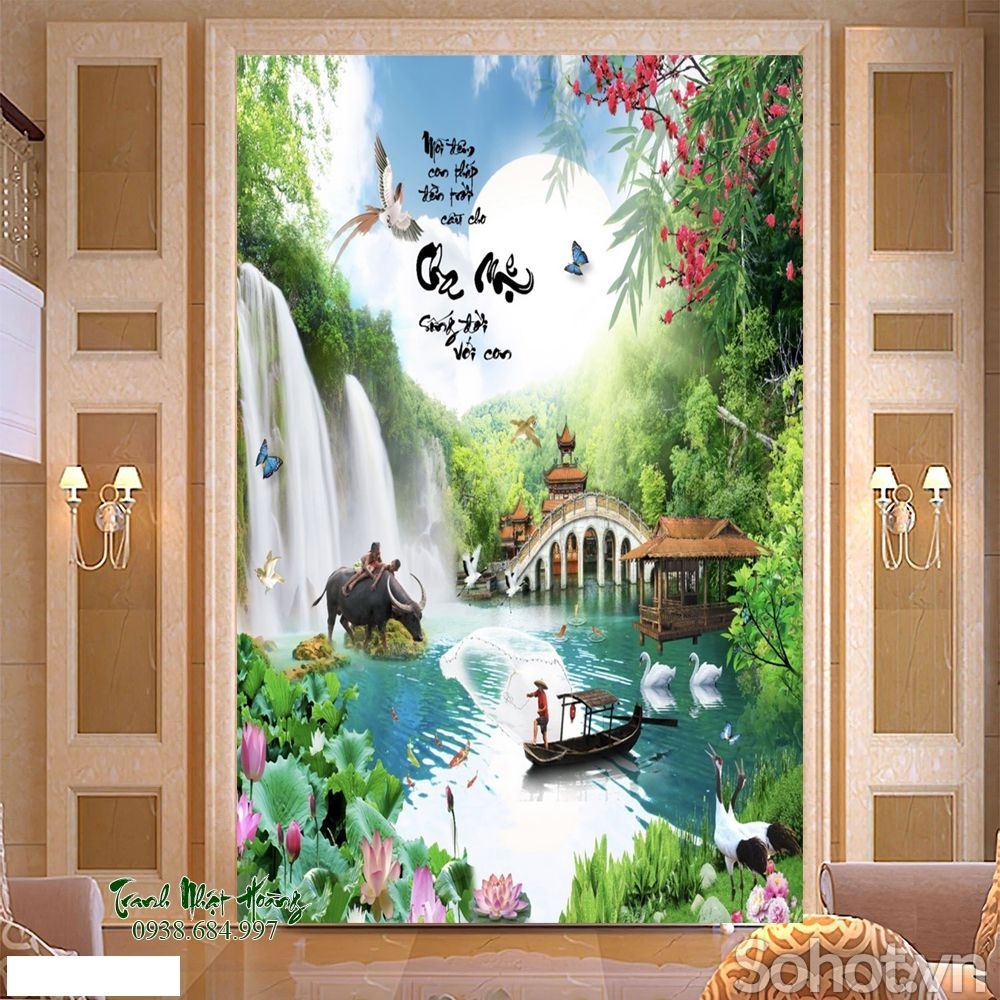 Tranh gạch 3d ốp mộ - gạch tranh 3d ốp mộ - CX543