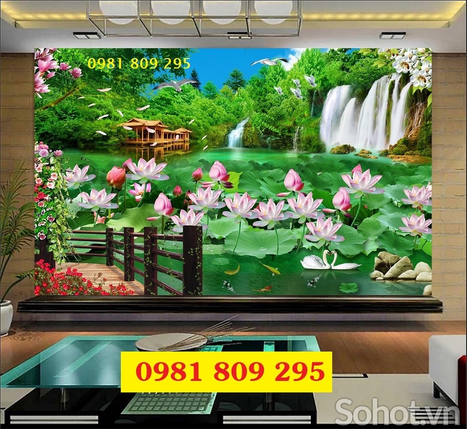 Gạch 3d tranh gạch men phòng khách  HP888