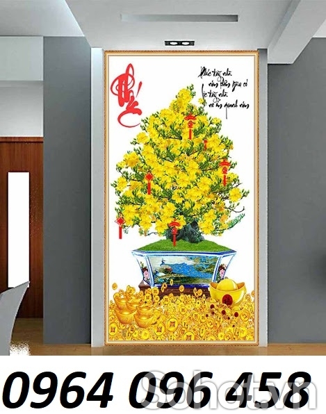 Tranh gạch 3d ốp tường hoa mai - 94XC