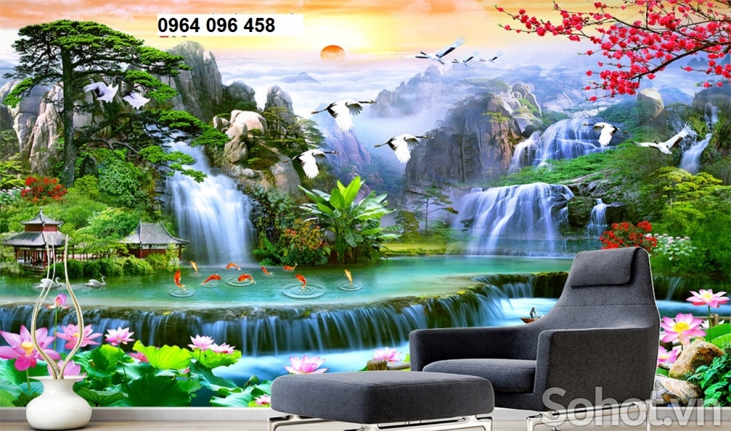 Tranh gạch 3d - gạch tranh 3d dán tường 543AB