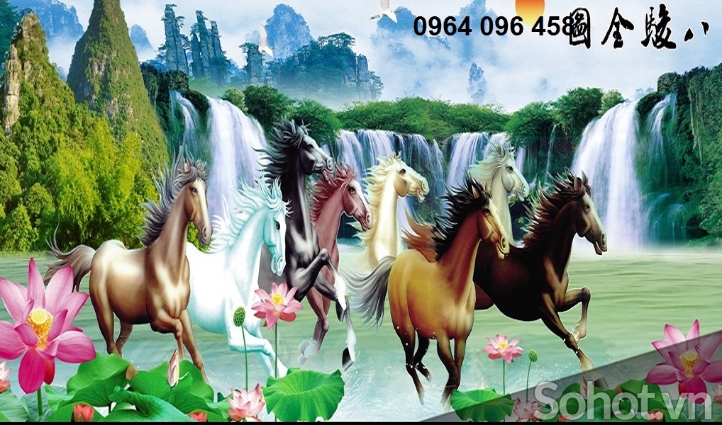 Tranh gạch ốp tường mã đáo thành công 3d - NNXX33