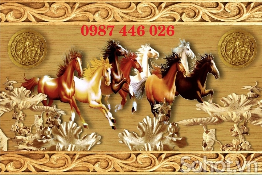 Tranh gạch mã đáo thành công HP723