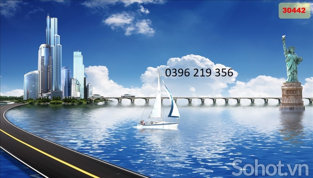 Tranh trang trí tường gạch men 3d Biển