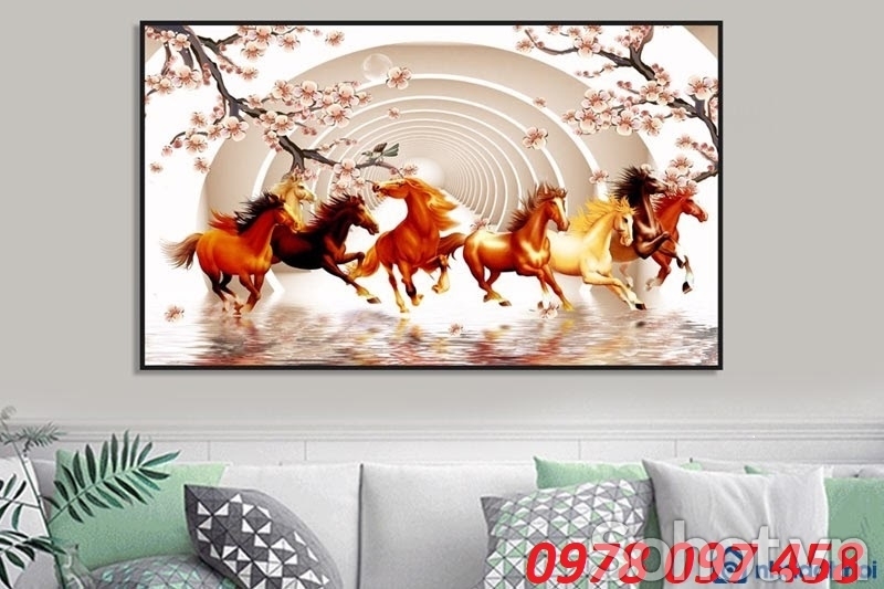 Tranh mã đáo thành công - gạch tranh in 3D