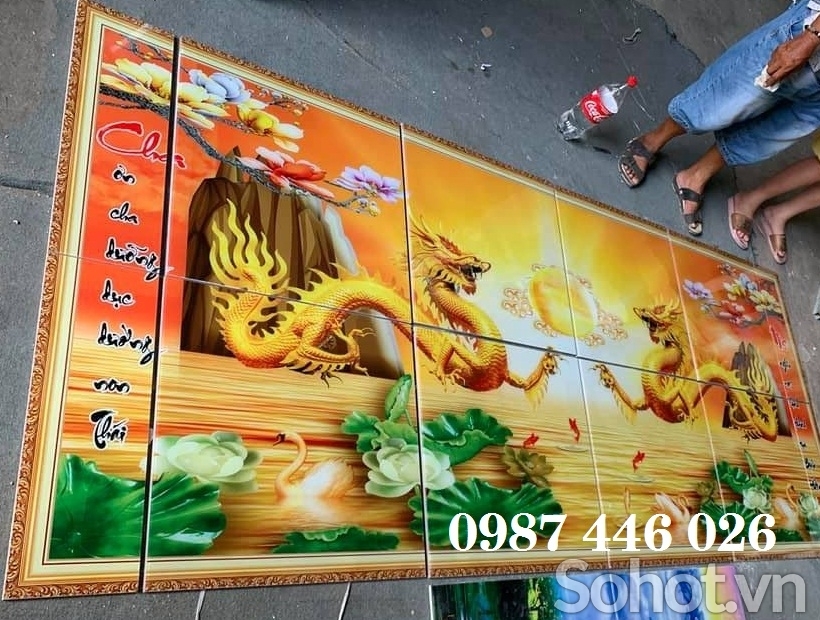 Gạch ốp tường, tranh gạch men 3d H9822