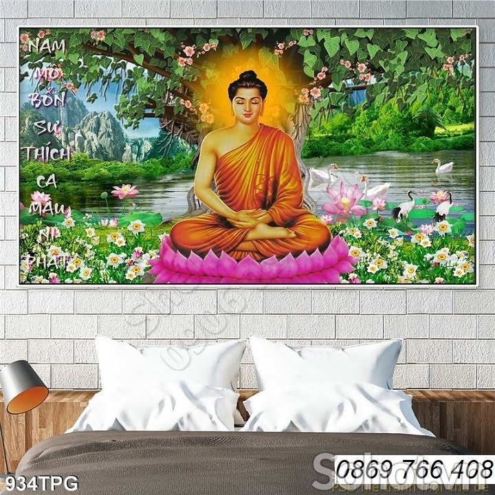 Tranh treo tường Phật Giáo-Gạch tranh Phật Giáo 3d