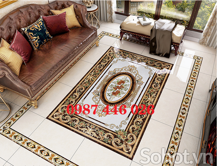 Gạch thảm khắc vàng HP7729