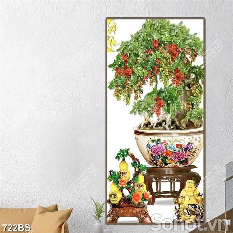 Tranh gạch 3d cây cảnh - DLP09