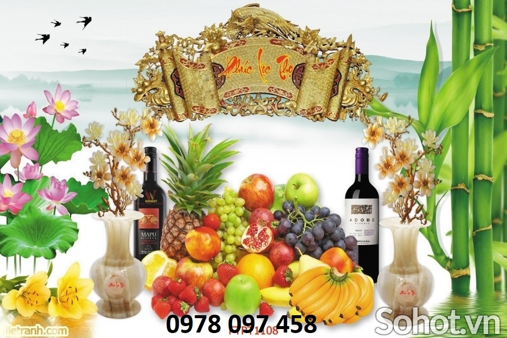 Tranh ốp phòng thờ - gạch tranh 3D