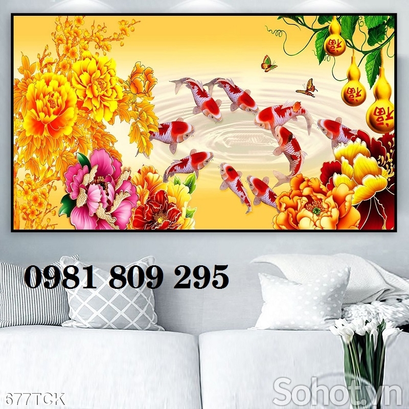 gạch tranh - tranh trang trí sứ ngọc hoa sen